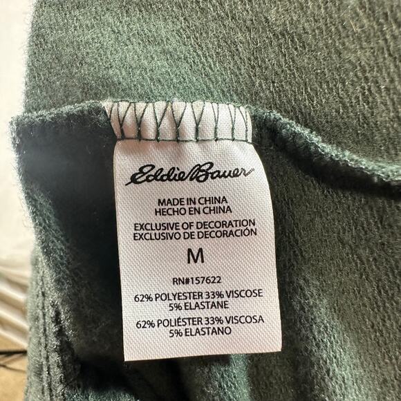 NWT Eddie Bauer Medium Heather Olive Joggers Sweatpants Green Lounge Women's - Picture 9 of 10